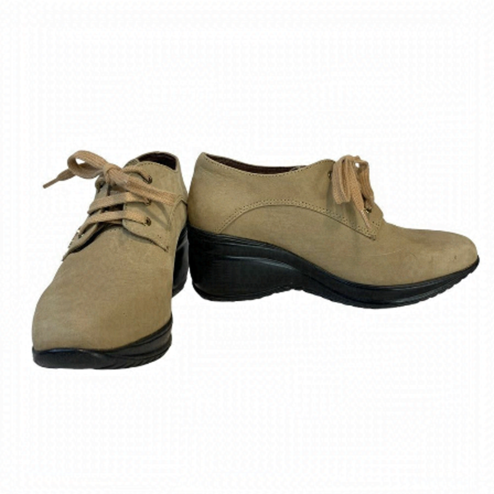 GACEL Leather Wedge Dress Shoes